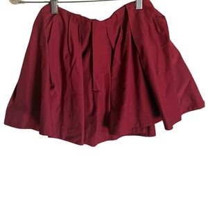 COS Ruffle Mini Skirt Burgundy Girls 6-8